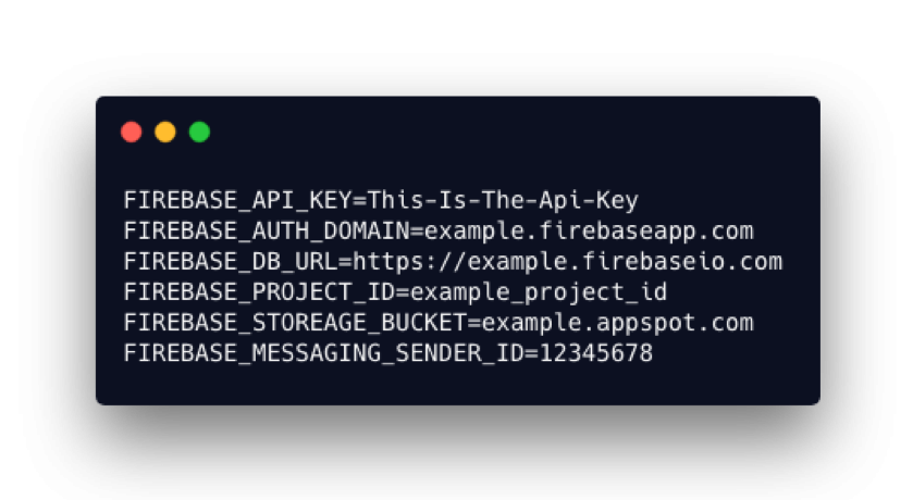 Firebase Config Dotenv File